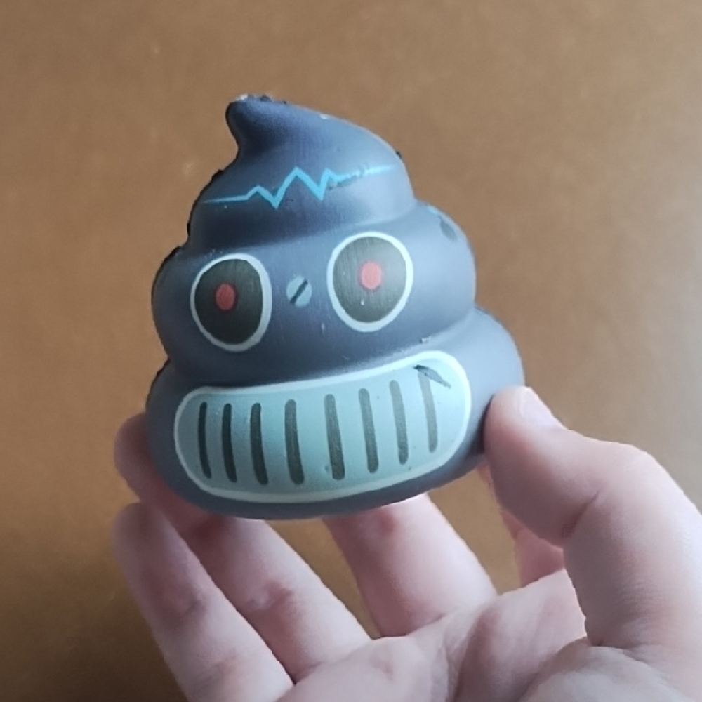🦋 10 For $10 🦋 Gray Robot Poop Emoji Toy - Picture 1 of 4